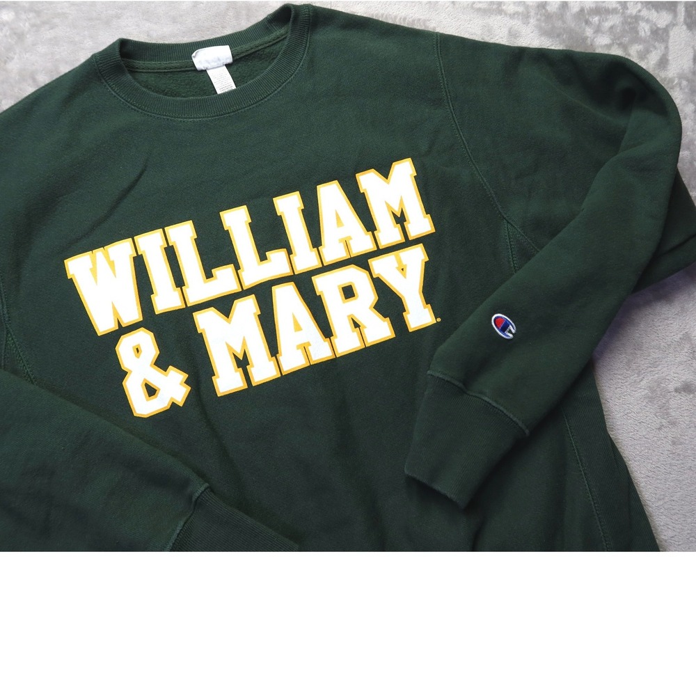 Champion William & Mary Dark Green Sweatshirt with Yellow Lettering